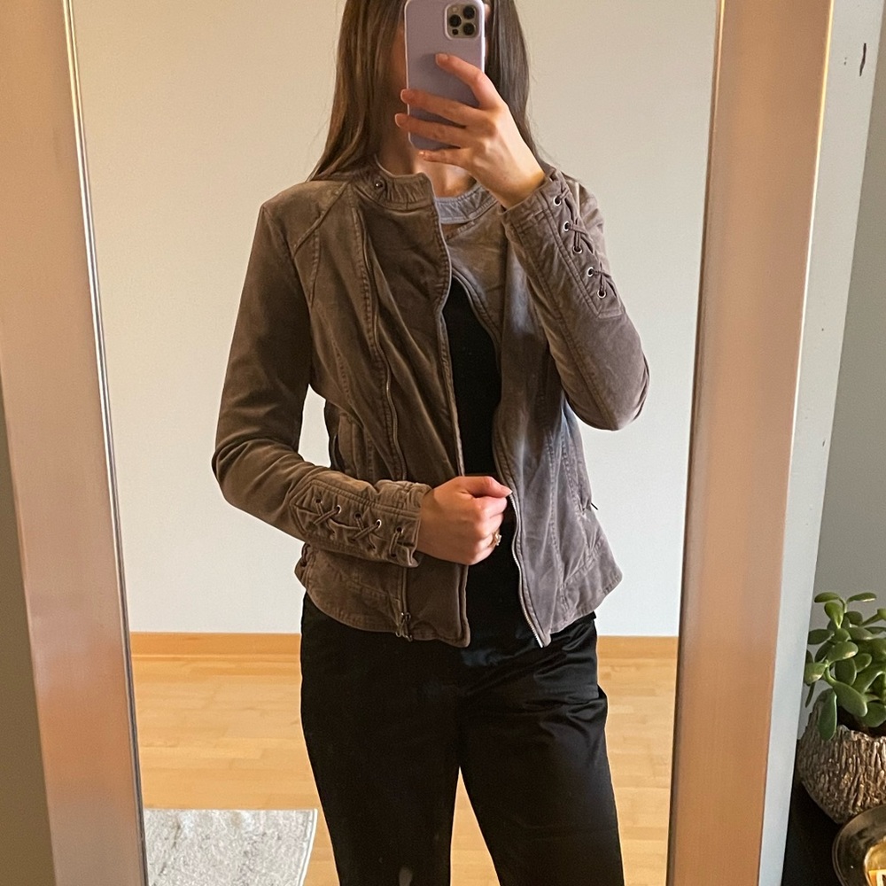 Velvet motto jacket